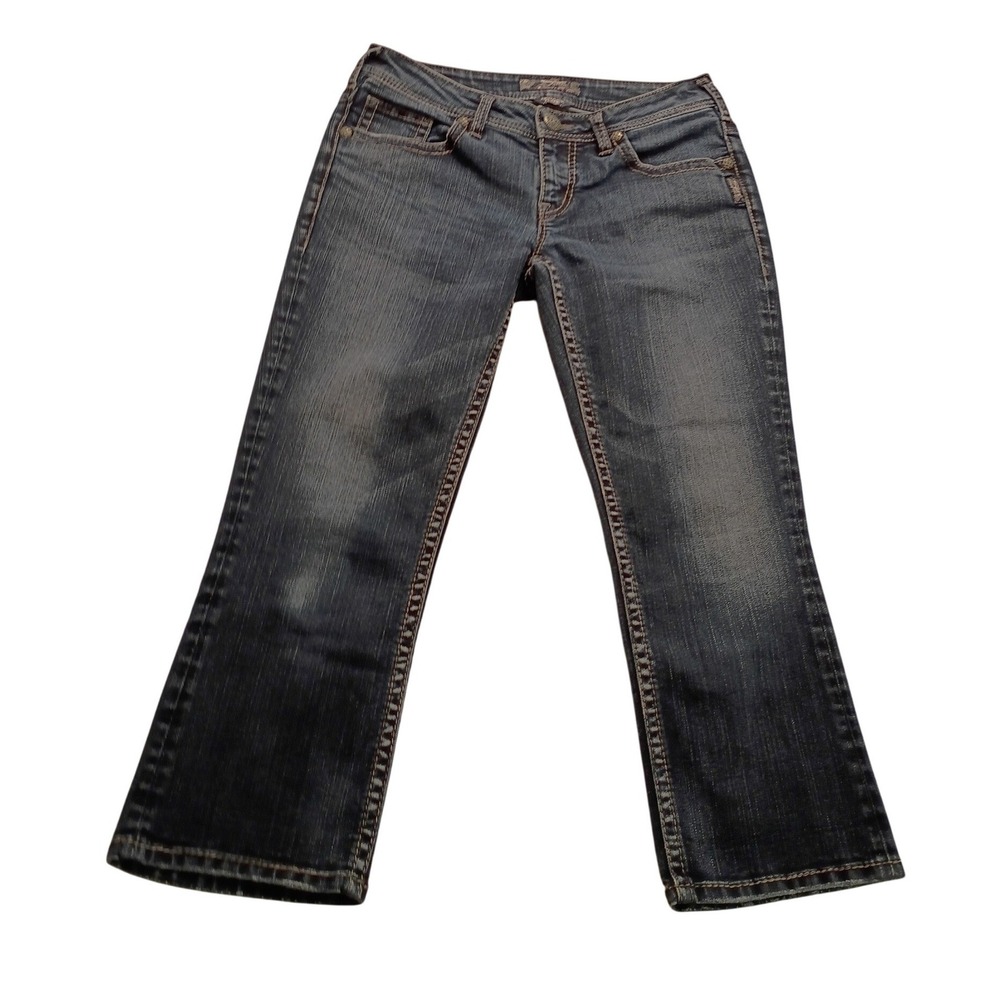 Silver Jeans Co. Aiko Kick Flare Women's W29 Mid Rise Indigo Denim Blue Jeans